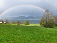 Regenbogen über dem See von Reith aus gesehen