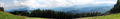 Südpanorama vom Bergasthof Schwarz am Hongar:vom Traunstein und Gmundner Berg bis zum Höllengebirge